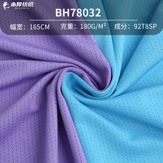 涤氨单面针眼提花网布 源头工厂 吸湿排汗运动服球衣短袖鸟眼面料