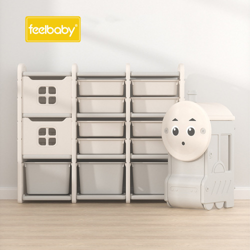 Feelbaby Children's Toy Storage Rack Organizer Large Capacity Bookshelf Storage Cabinet Baby Storage Cabinet