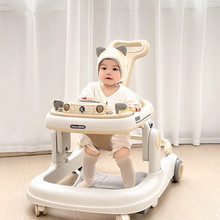 婴儿学步车防O型腿防侧翻6-18个月宝宝音乐可坐可推助步学行车