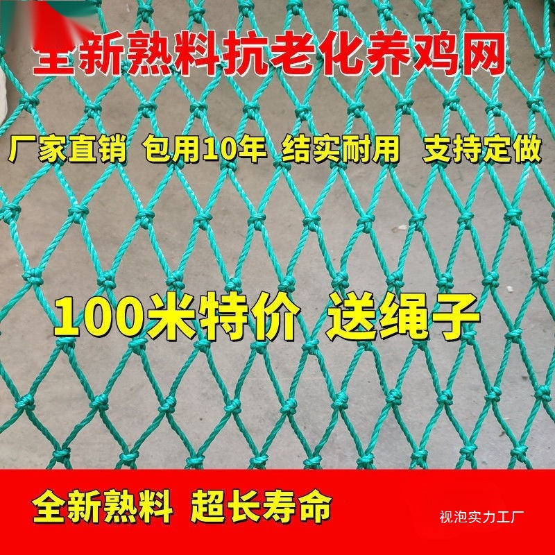 拦鸡网养鸡围网家禽养殖网山鸡网尼龙网菜园围栏网塑料网户外天网