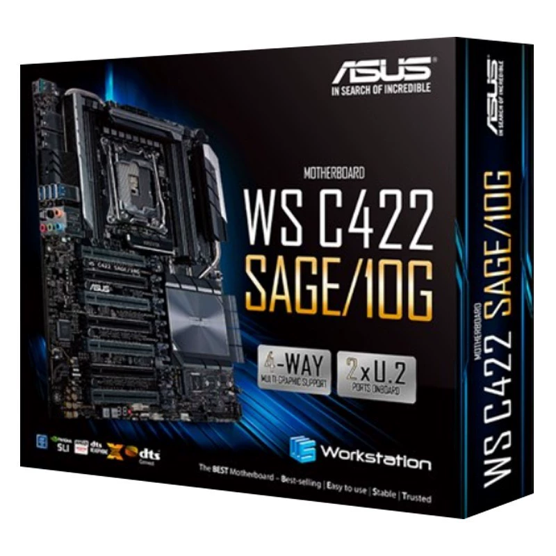 Плата рабочего стола совместимая с Intel ASUS WS-C422-SAGE/10G поддерживает множественные графические карты огненный