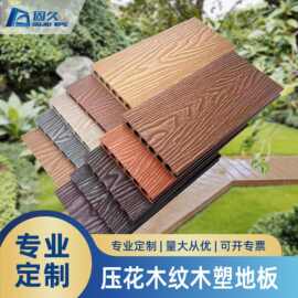 工厂塑木户外地板直纹二代共挤木纹阳台花园庭院防腐防水WPC自铺