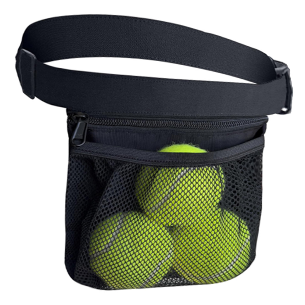 3 ball tennis black storage waist bag