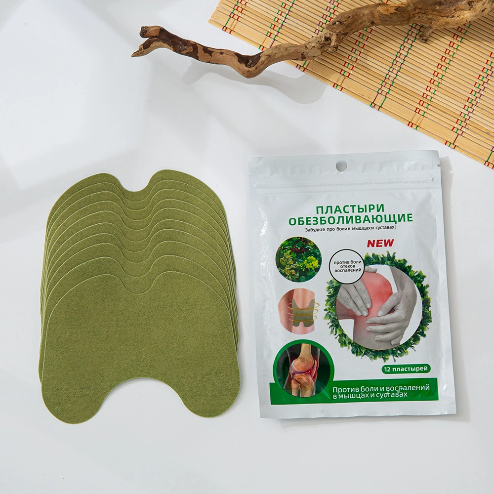 跨境艾灸膏药贴厂家直销速卖通膝盖自发热姜贴艾草暖宝宝热灸贴