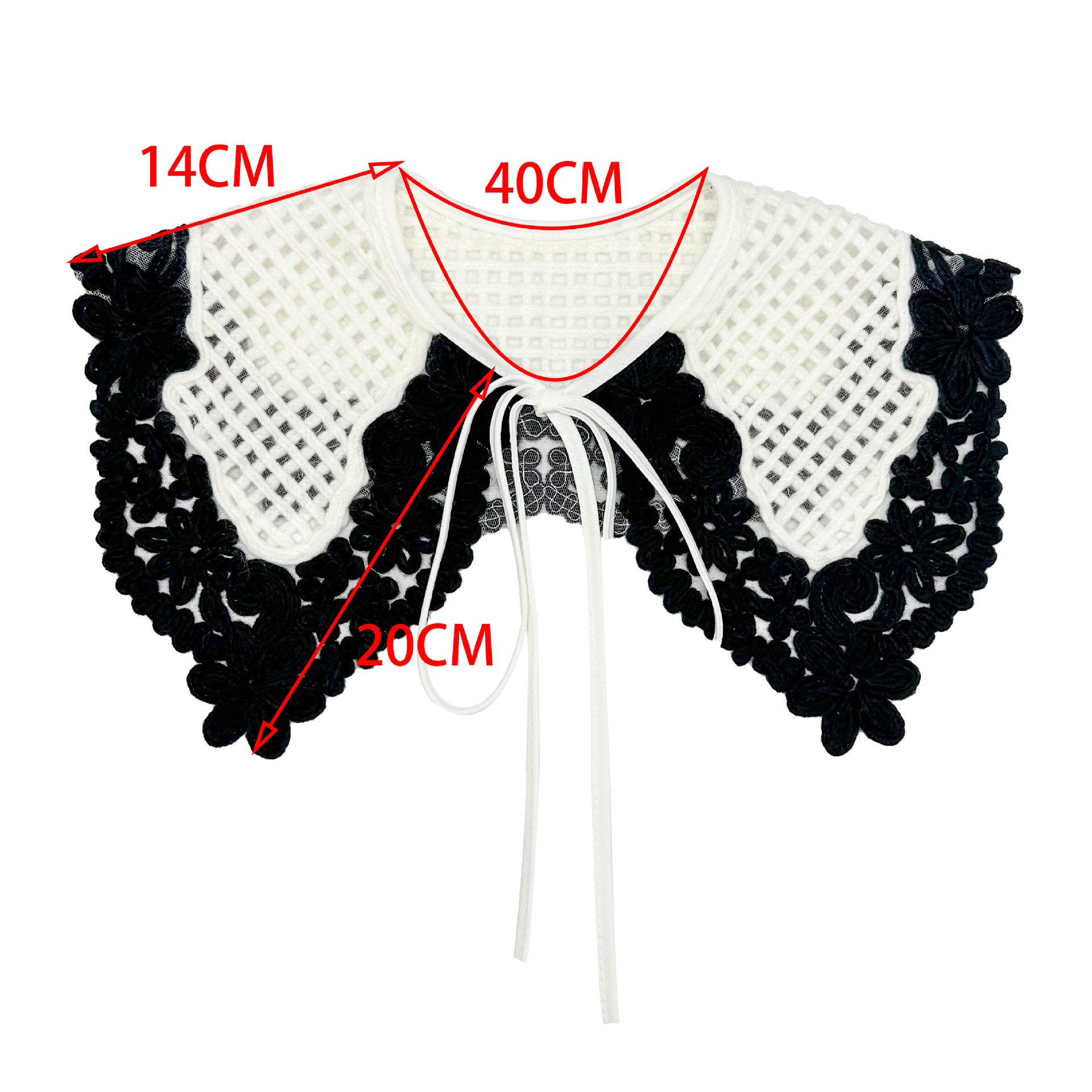 Chal de otoño e invierno con un solo producto bordado de lana cuello falso suéter cuello cuello de punto de todo fósforo cuello decorativo femenino