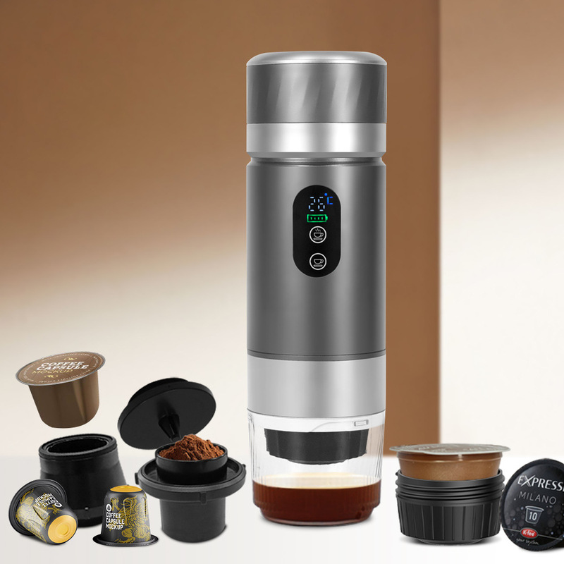 Portable Coffee Capsule Machine, Pump-Type American-Style Espresso Electric Small Wireless Heating Outdoor Coffee Cup