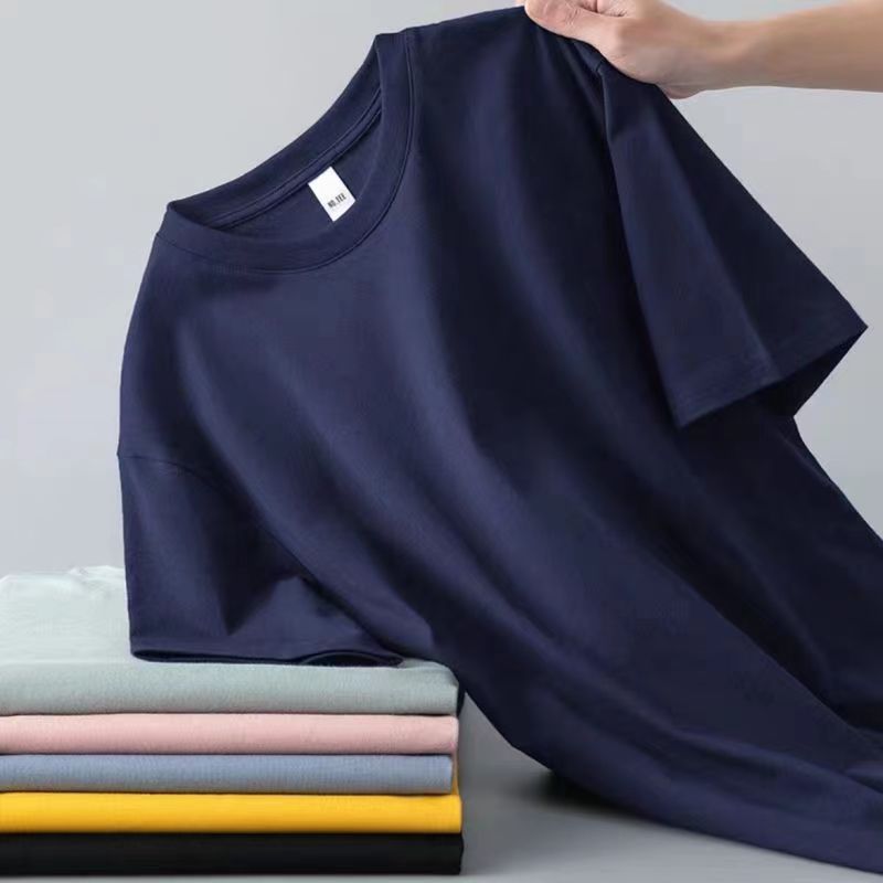2024 nuevo verano de color sólido de manga corta Camiseta de los hombres slim fit adelgazamiento de los hombres y las mujeres clásico de todo fósforo ropa interior superior