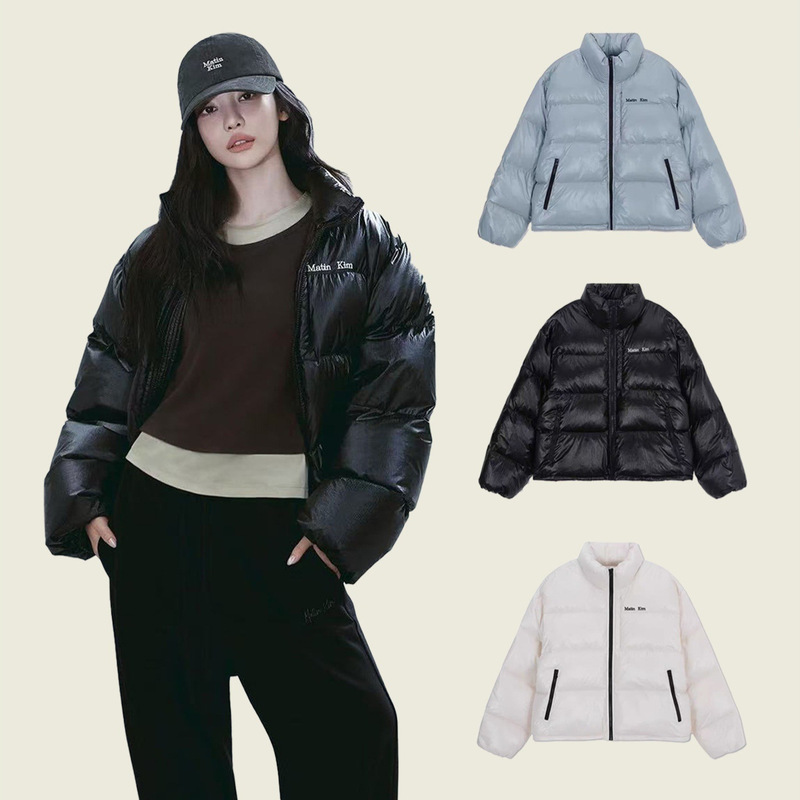 Ning Yizhuo's Same Style Korean Niche Fashion Brand Matinkim down Jacket for Men and Women, Winter White Duck down Stand Collar Coat