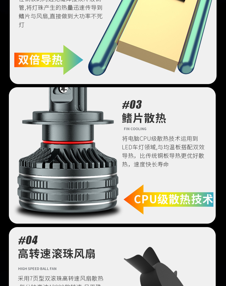 Explosive 140W double copper tube high power car LED headlight h11h4 bulb h7led lamp car led headlight