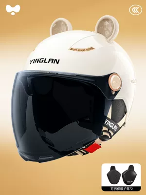 Motosiklet kaskı (dəbilqə): Model All-Season Use Does Not - 3c-four-seasons-white-sunscreen-long-mirror-heatmax-removable-ear-protection-one-size-fits-all