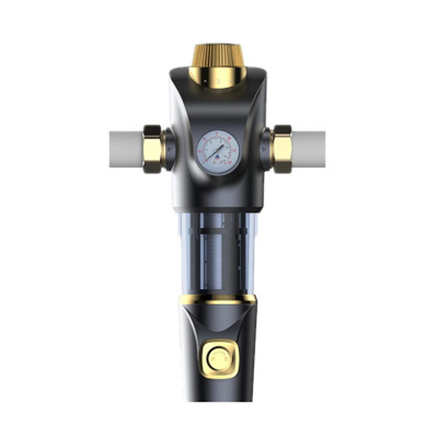 直通自动前置过滤器大流量家用全屋反冲洗自来水井水纯铜过滤器