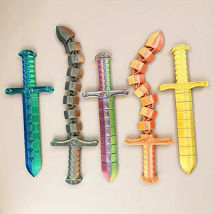 3D Printed Sword Whip Creative Children's Toy with Movable Joints, New Stress Relief Gadget, Popular Wholesale for Stalls and Night Markets