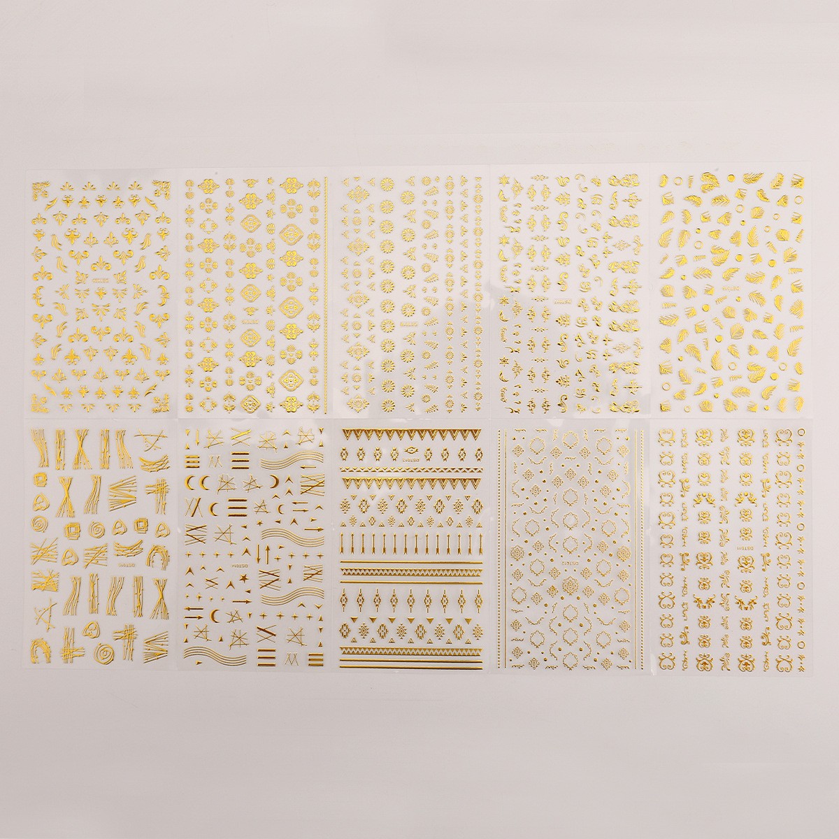 G28 골드 네일아트 스티커 1세트(10매)
