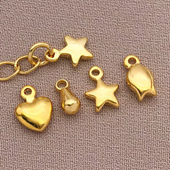 18k包金保色五角星桃ハート形水滴延長チェーン尾鎖ペンダントdiyアクセサリーアクセサリー