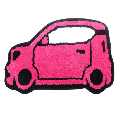 Cartoon Car Deep Pink, Avtomobil döşəmə paspasları