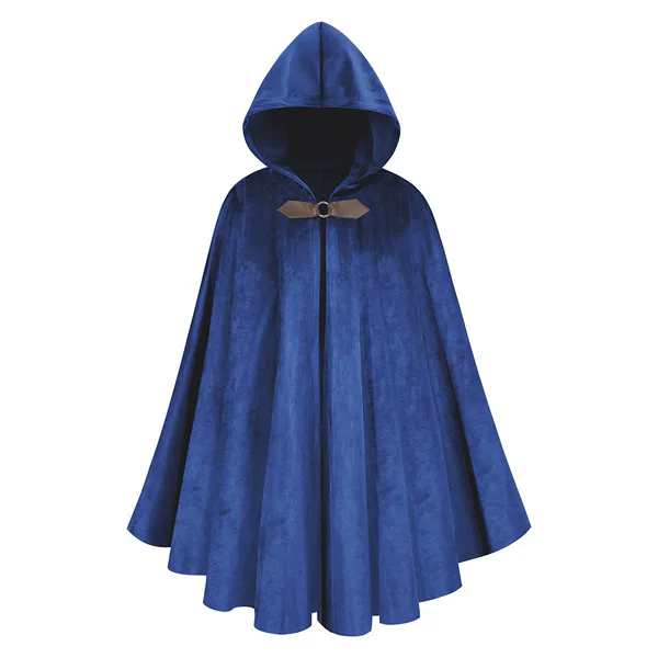 Blue ring, velvet trench coat