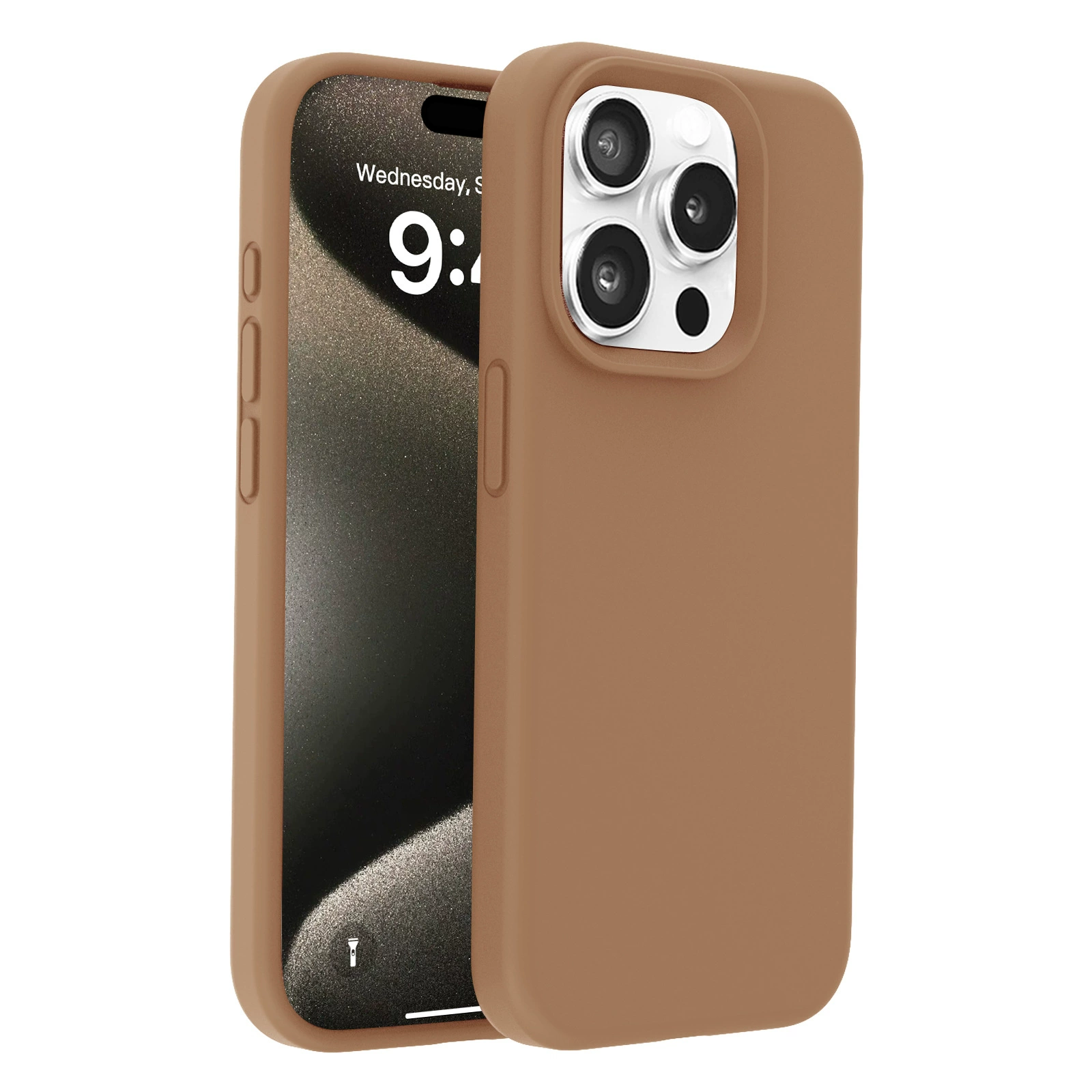 Silicone phone case (Apple) iPhone 14 series, liquid silicone + PC + microfiber, slim fit