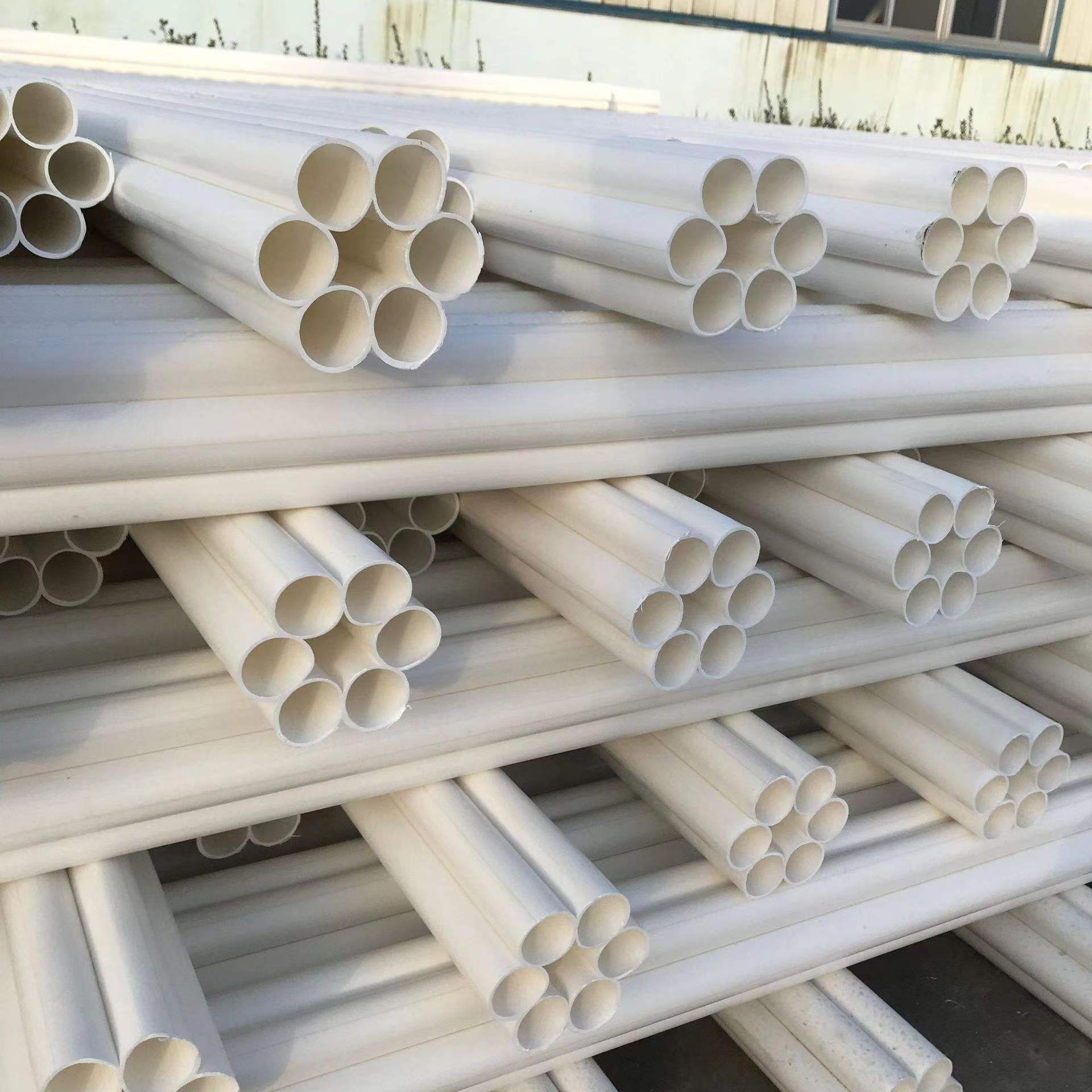 PVC七孔梅花管 地下通讯多孔梅花管通讯光缆管通信护套管现货