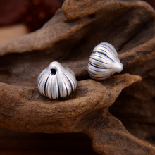 批发S999足银大蒜发财蒜头挂坠 复古3D硬银编绳银饰品DIY手串配件