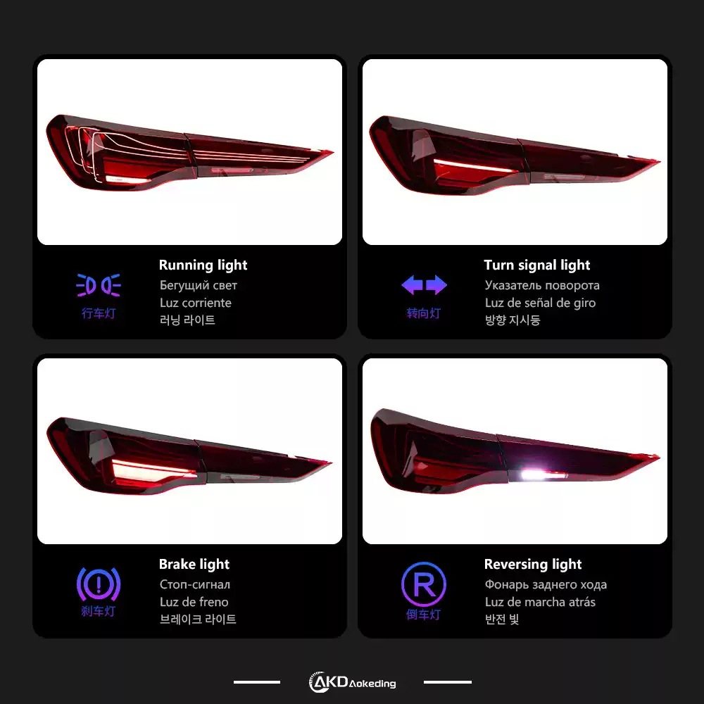 Specially Designed for Bmw 4 Series G22 Led Tail Light Assembly Modification G23 G82 M4 Csl Sequential Turn Signal Tail Lights