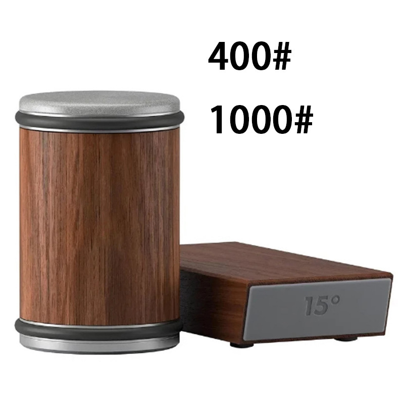 Adaptable a dos lados cuatro lados afilador de cuchillo de cilindro de piedra bituminosa ranura afilador de cuchillo de cilindro de piedra bituminosa accesorios accesorios transfronterizos