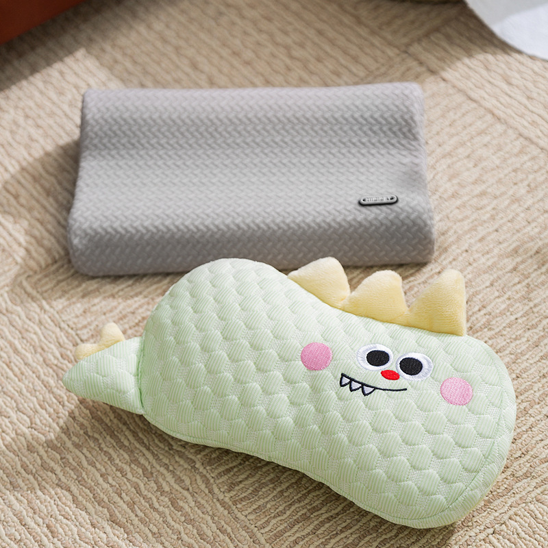 Perro primavera y verano pequeño dinosaurio frijoles frijoles almohada fresca para gatos dormir almohada de cuello almohada cuadrada almohada de mascotas cuatro estaciones