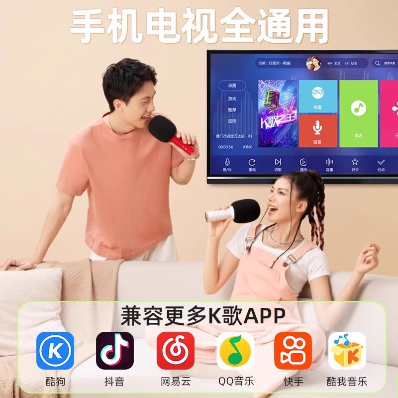 唱吧小巨蛋C20话筒音响一体麦克风小唱无线家用K歌儿童家庭ktv|undefined