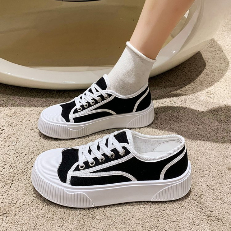 2026 Women's Canvas Shoes with Thick Platform Soles, Versatile Casual Sneakers, Support One-Piece Shipping, Winter Glowing Version
