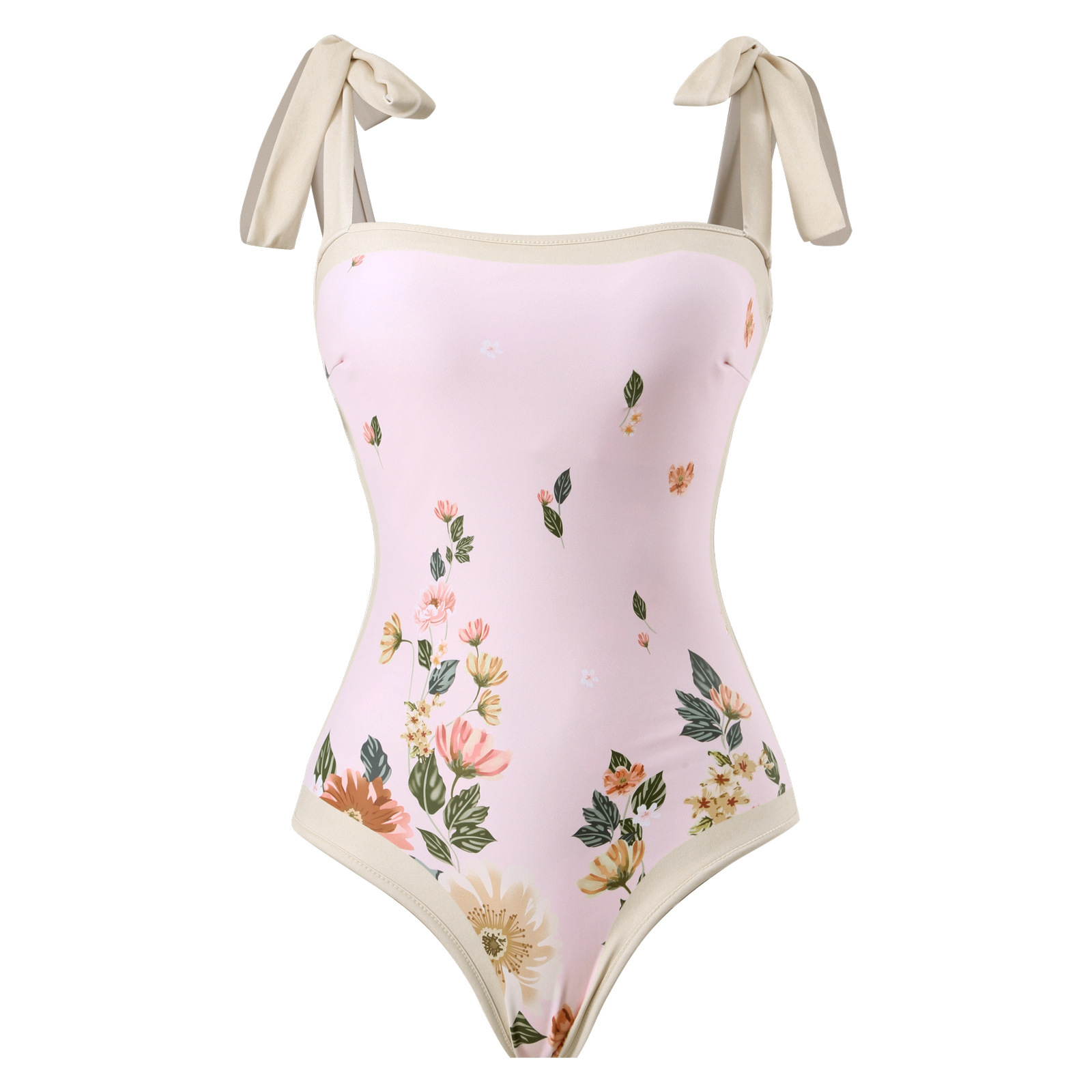 Maillot de bain trois pièces rétro pour femme, style français conservateur couvrant le ventre, idéal pour la plage et les sources thermales._voghion.com