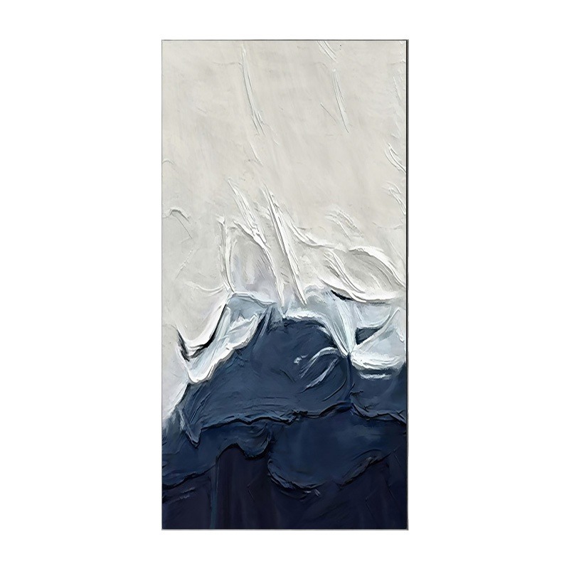 Pintura decorativa abstracta moderna vertical, diseño de corredor, impresión de alta calidad, estilo diseñador, no hecha a mano