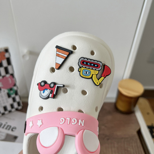 Children's slippers summer new cute baby cartoon hole shoes home indoor non-slip outer wear soft-soled sandal slippers