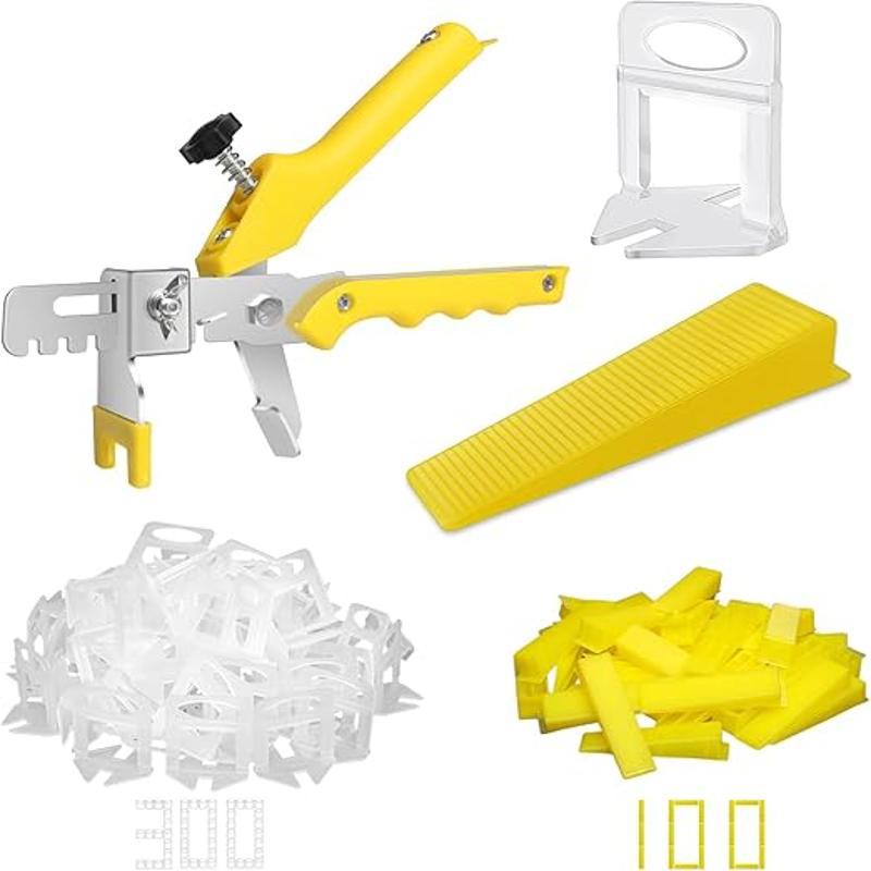 瓷砖找平器瓷砖水平系统带瓷砖钳瓷砖垫片夹楔子工具套装1/8英寸
