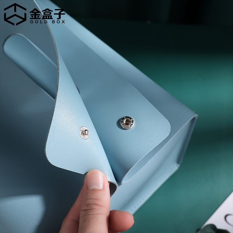 工厂批发蓝色手提袋直销便携高端伴手礼礼品袋大容量月饼茶叶手袋