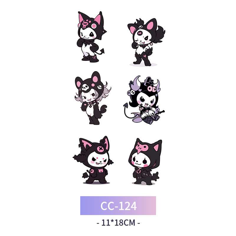 Transfronterizo en stock al por mayor de halloween colorido mariposa tatuaje pegatinas simulación sangrienta cicatriz pegatinas divertidas pegatinas impermeables