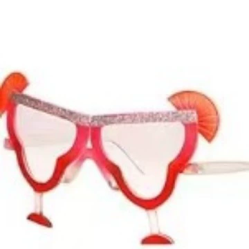 Beach sunglasses, glasses for party, wineglass for ice cream, graduation party