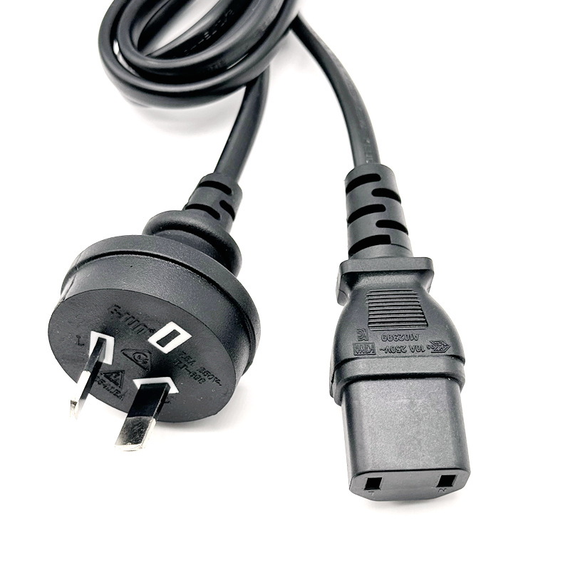 SAA澳规两插两孔品字尾C17 RCM澳标澳洲澳大利亚二插8字尾电源线