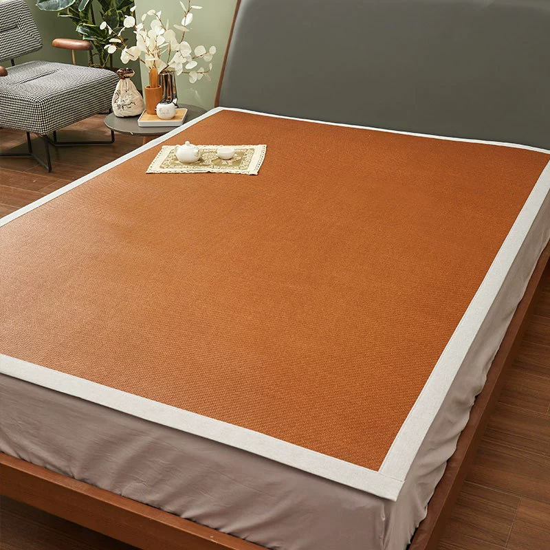 2024 новый двухсторонний ротанговый коврик складной общежитие одноместный коврик набор из трех частей 0.9m1.5m домашний коврик оптом