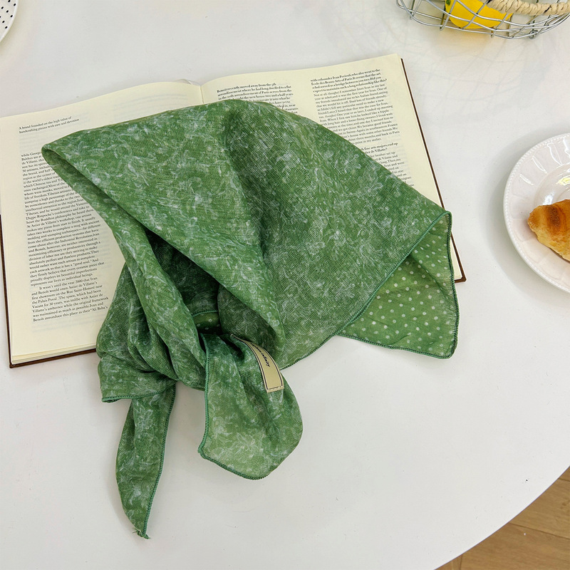 韩系春秋季复古文艺小方巾女时尚百搭包头巾复古小领巾高级感装饰|undefined