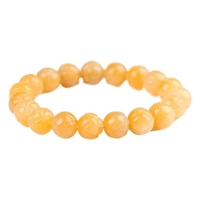 Jingyao Huanglong нефритовый браслет из бусин лотоса 10 мм счастливый старый топаз браслет с одним кольцом для мужчин и женщин ювелирные изделия с кристаллами