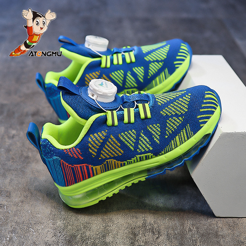 阿童木童鞋2025春夏季男跑步慢跑鞋运动鞋速低帮旋转扣气垫跑步鞋