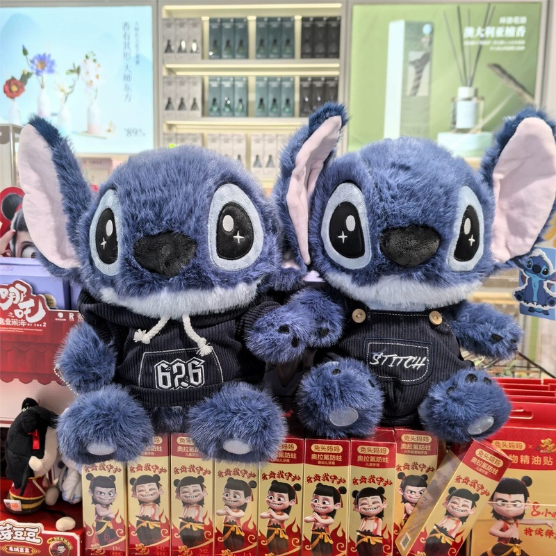 新款跨境史迪仔公仔毛绒玩具穿衣服史迪仔抱枕玩偶儿童抱枕公仔|undefined