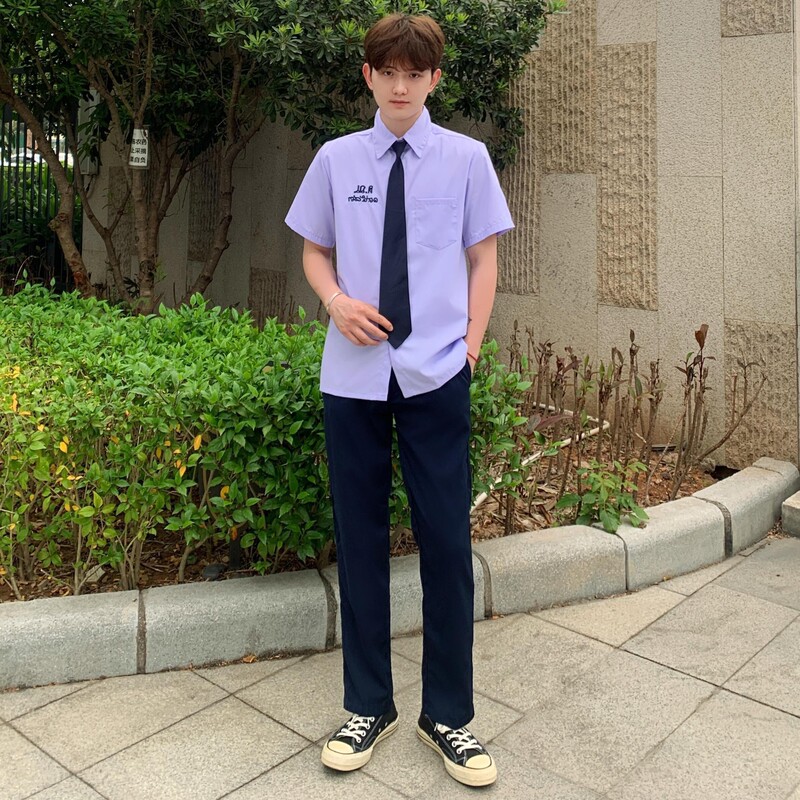 タイの学校制服 JK パフォーマンス服カレッジスタイル中学生と高校生半袖シャツ夏の卒業式制服スーツ|undefined
