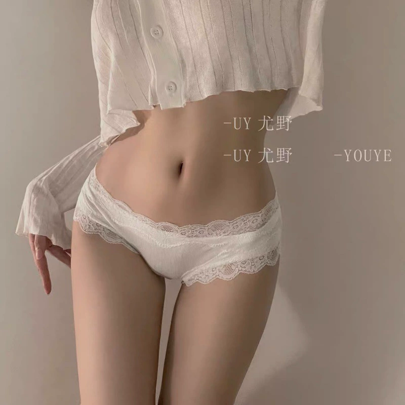 Пикантные lace-штаны, хлопковое белье для коррекции формы бёдер с бантом