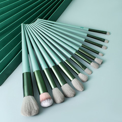 網紅四季青抹茶綠Fix13支化妝刷眼影腮紅唇刷散粉化妝套刷