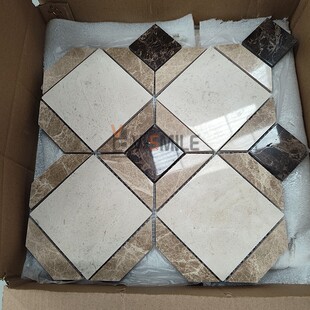 Interior  Mixed Marble Mosaic Tiles Irregular  Decoration