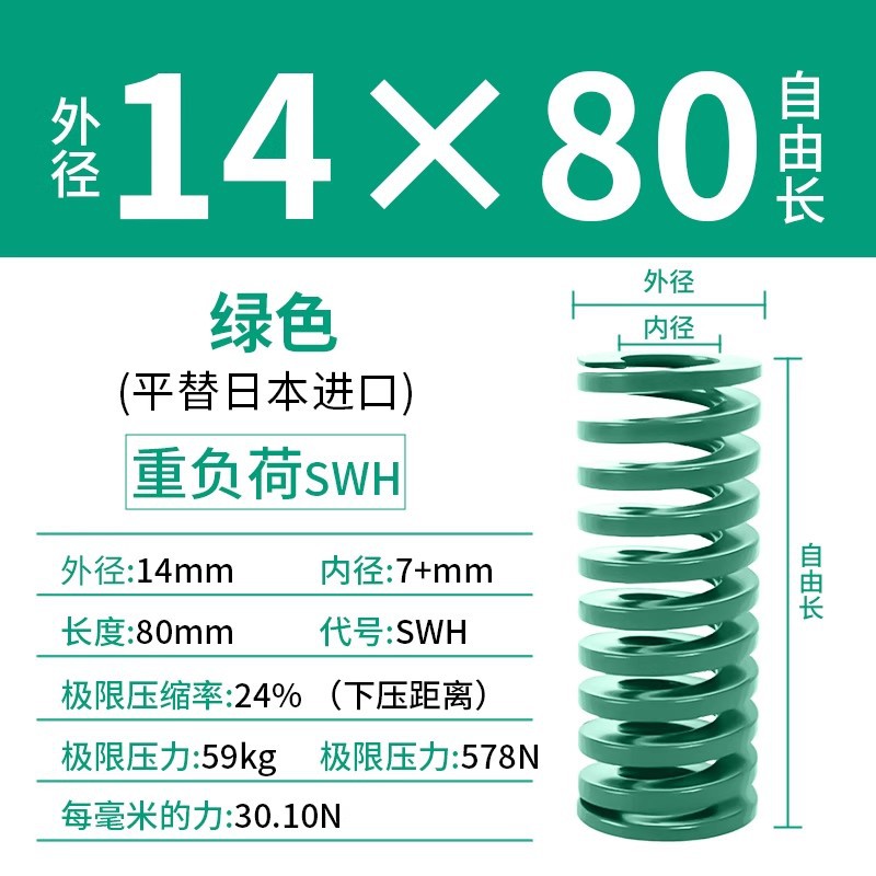 합금강 녹색 14×80