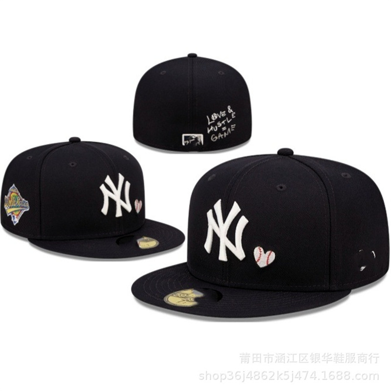 跨境跨境美式SOX全封闭棒球队道奇棒球帽子刺绣嘻哈洋基队闭口平|undefined