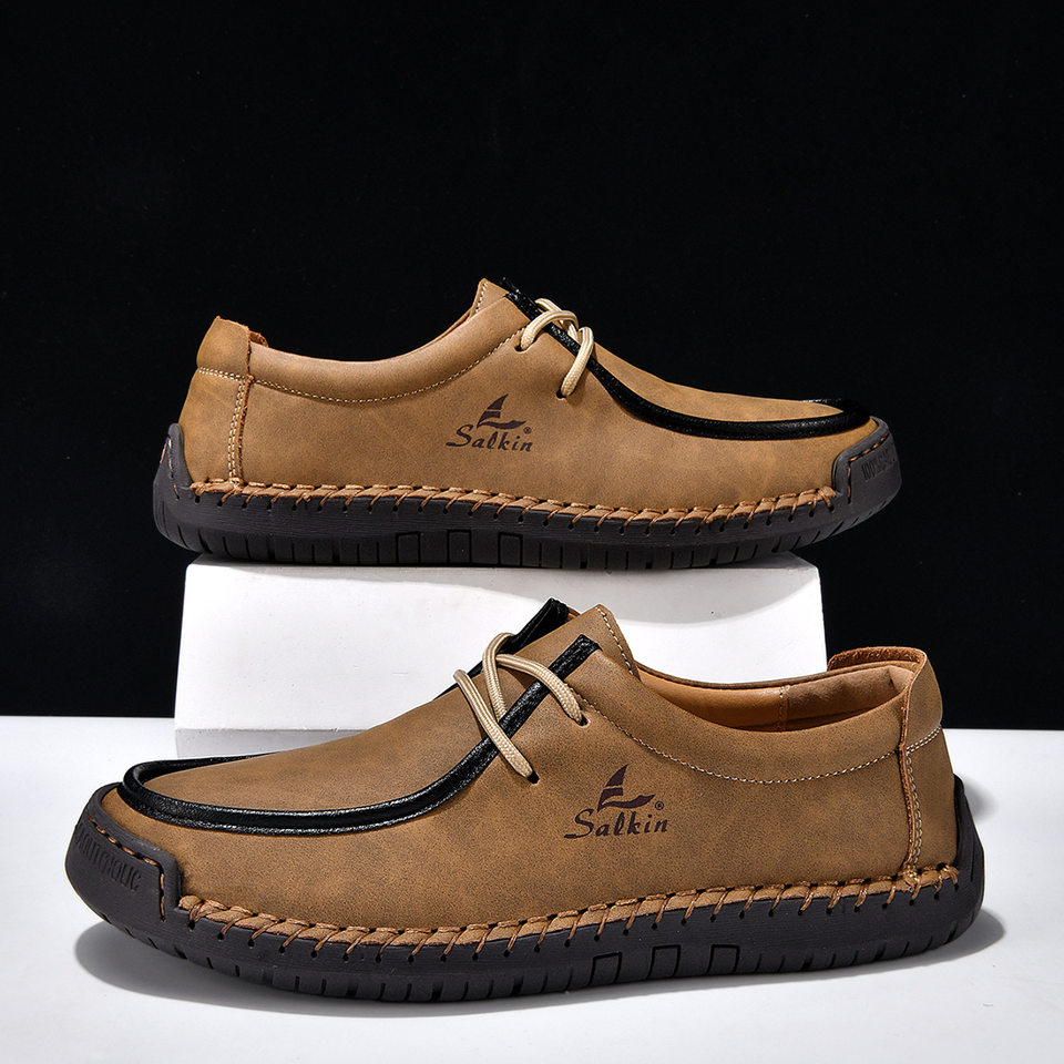 Giày lười unisex cỡ lớn 48, mũi tròn, mặt vải lanh, đế bằng gót thấp, dây buộc phía trước — 2801 Vàng kim, 2801 Xanh lá cây táo, 2801 Xanh đậm, 2801 màu xanh chi tiết 21