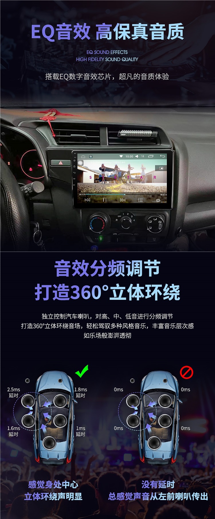 Suitable for Honda Fit Third Generation 14-20 New and Old Android Central Control Large Screen Navigation Reversing Image All-In-One Machine