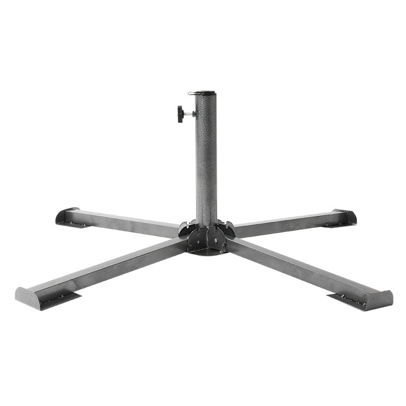 Base de paraguas al aire libre paraguas de sol base de paraguas grande base de cuatro patas de hierro plegable paraguas de sol asiento inferior fijo asiento inferior acero laminado en frío